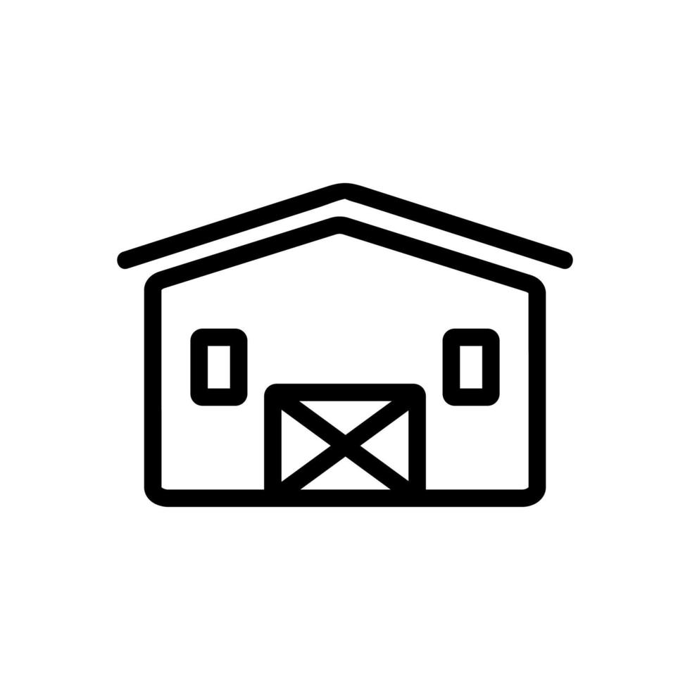 vecteur d'icône de maison de ferme. illustration de symbole de contour isolé