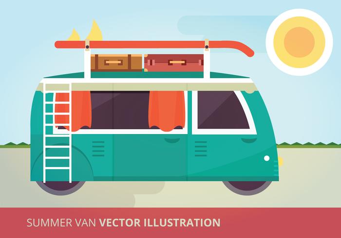 Illustrations Vectorisées de Summer Van vecteur