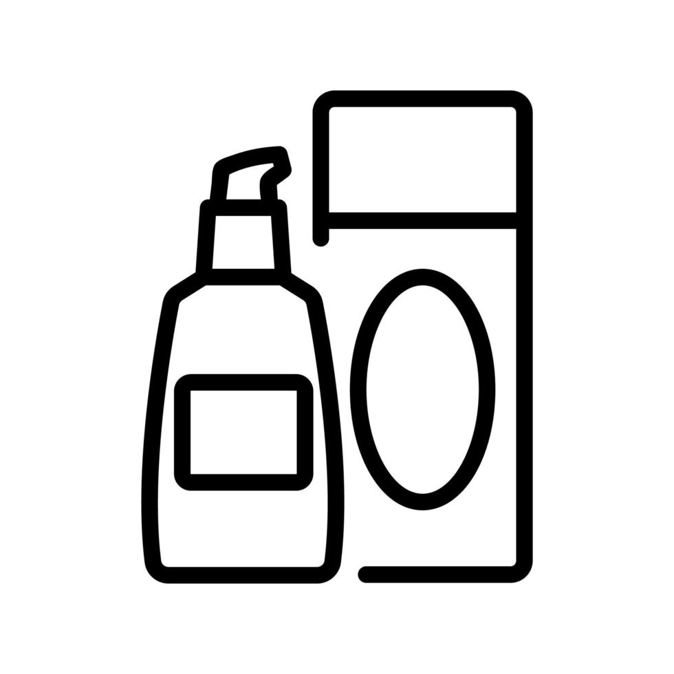 illustration de contour vectoriel icône produits de maquillage féminin