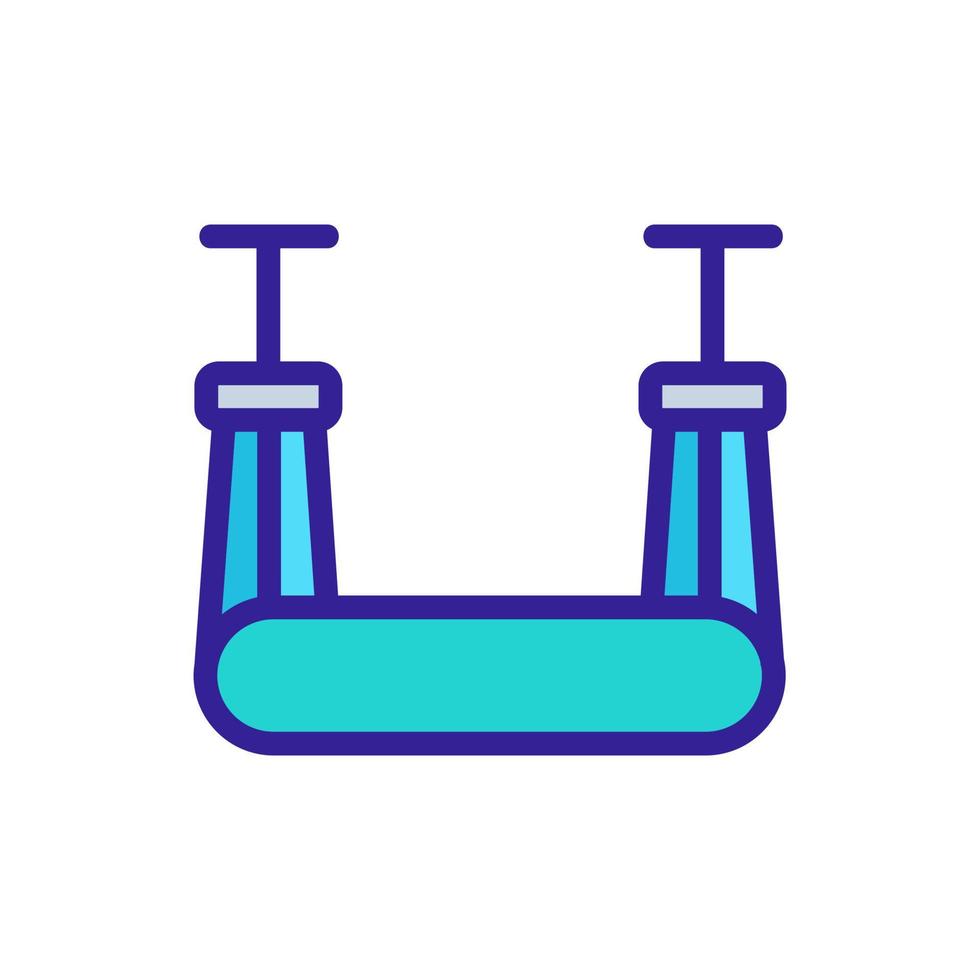 haltérophilie stand icône vecteur contour illustration