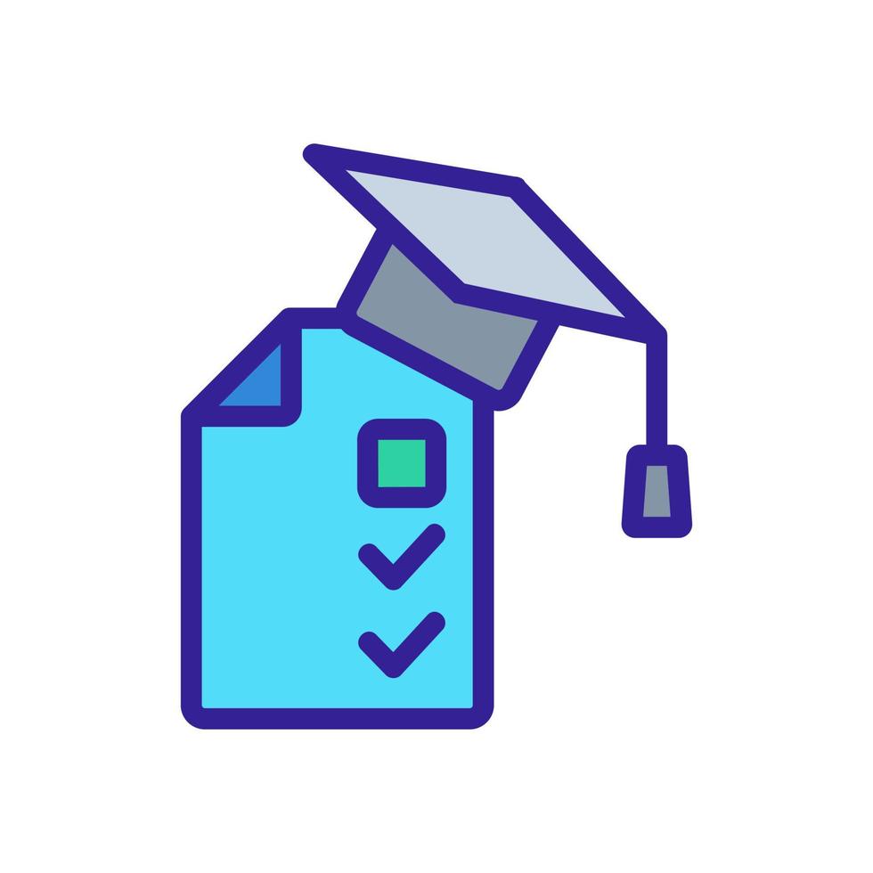 vecteur d'icône de test d'examen. illustration de symbole de contour isolé