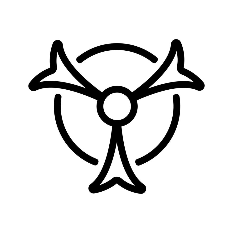 vecteur d'icône de danger biologique. illustration de symbole de contour isolé