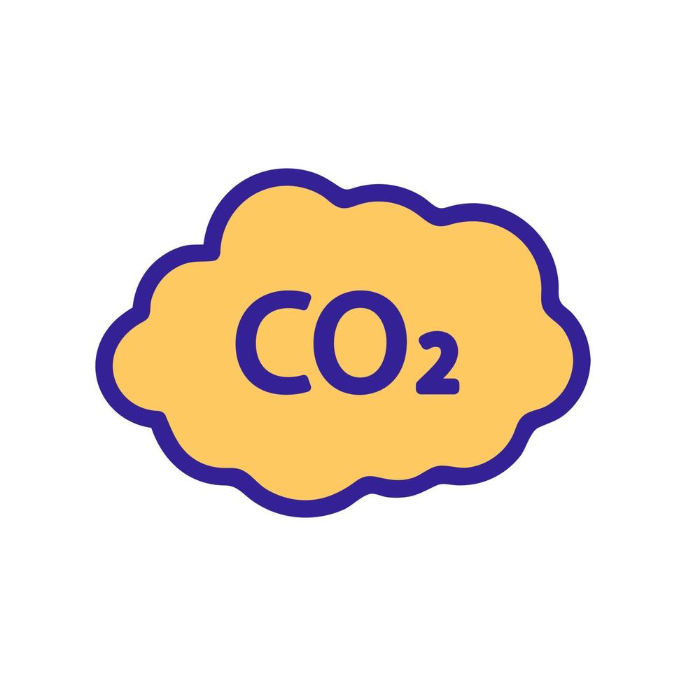 vecteur d'icône de dioxyde de carbone. illustration de symbole de contour isolé