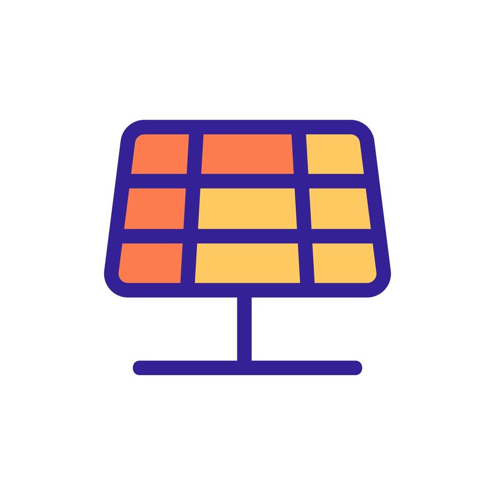 vecteur d'icône de batterie solaire. illustration de symbole de contour isolé