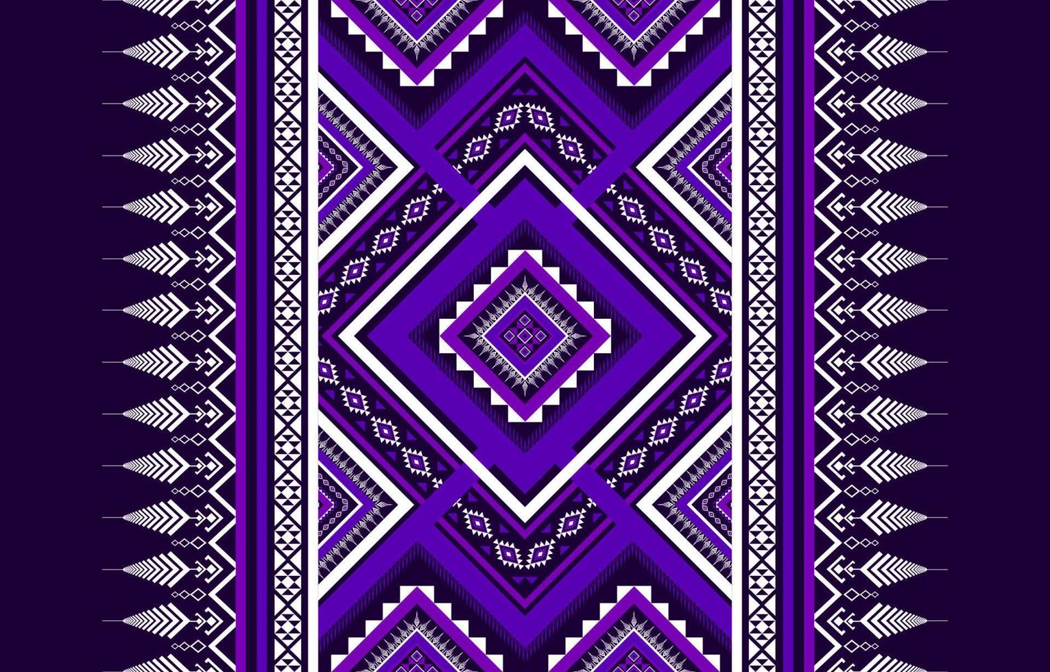 motif géométrique sans couture ethnique. style tribal traditionnel. Décorations design violet pour le fond Illustration Texture Tissu Papier peint Vêtements Tapis Batik Broderie vecteur