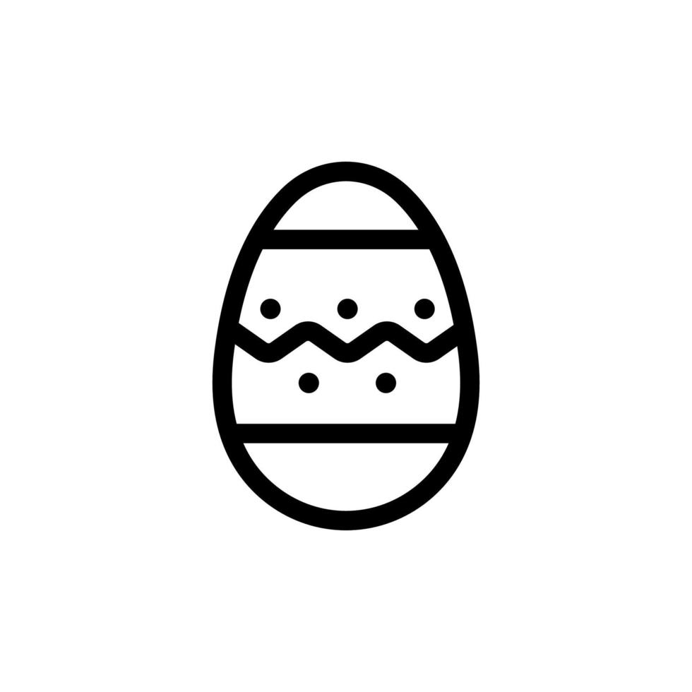 vecteur d'icône d'oeuf de pâques. illustration de symbole de contour isolé