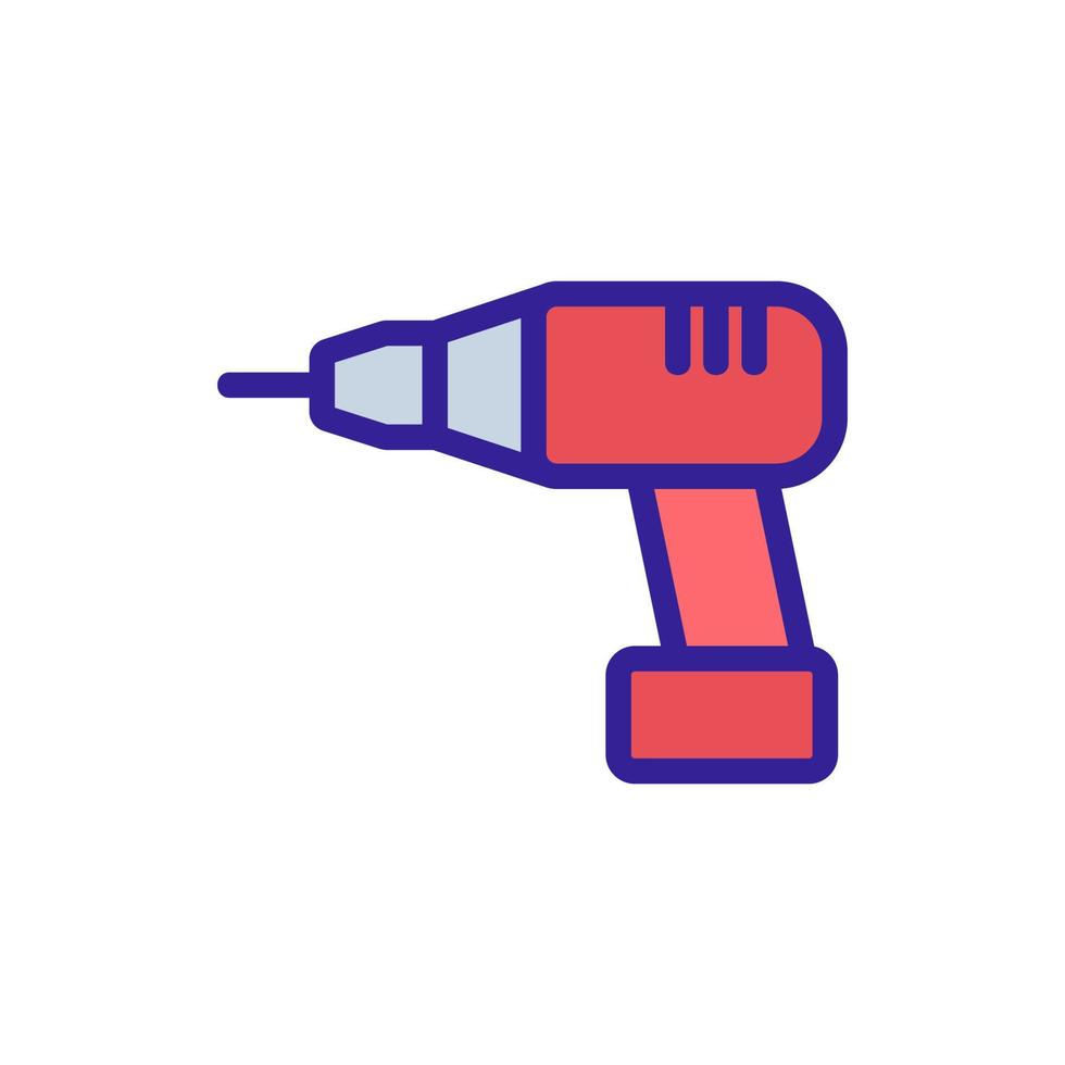 illustration de vecteur d'icône de tournevis de perceuse sans fil