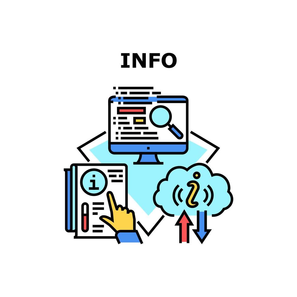 illustration de couleur de concept de vecteur de recherche d'informations