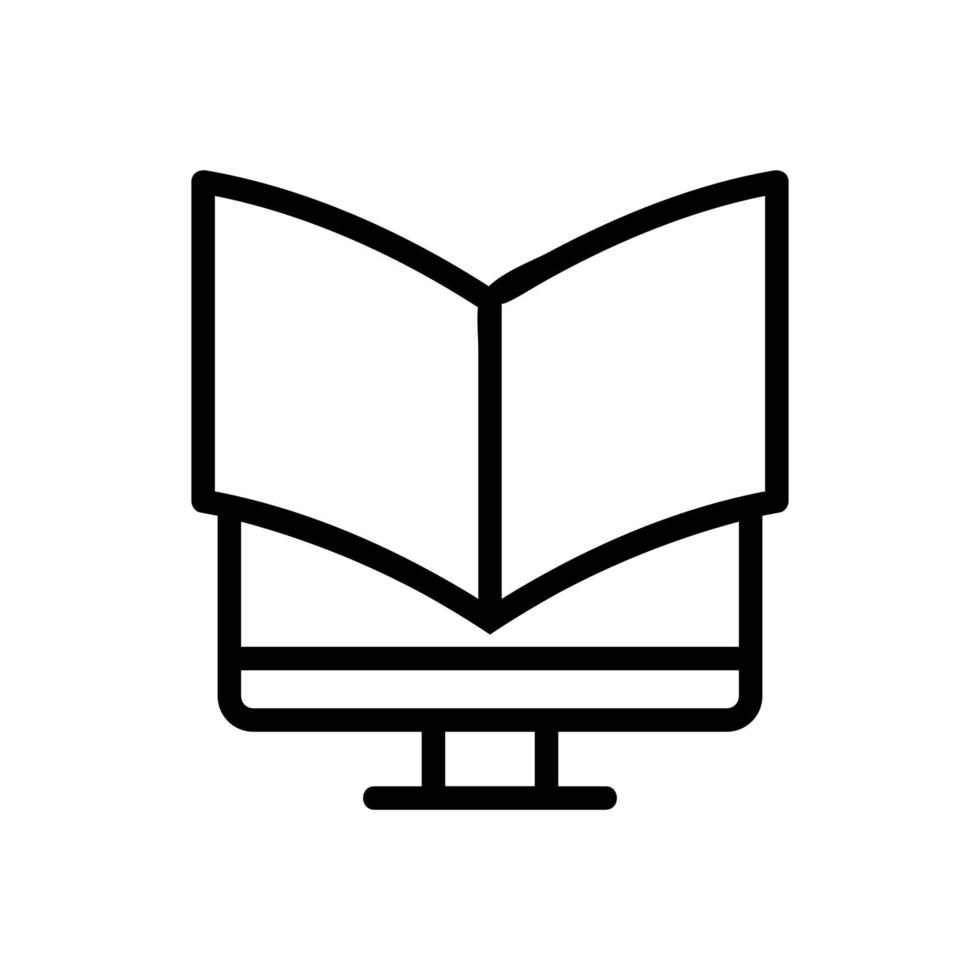 lecture sur l'illustration vectorielle de l'icône de l'ordinateur vecteur