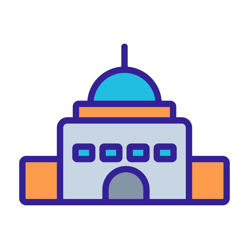 vecteur d'icône de bâtiment gouvernemental. illustration de symbole de contour isolé