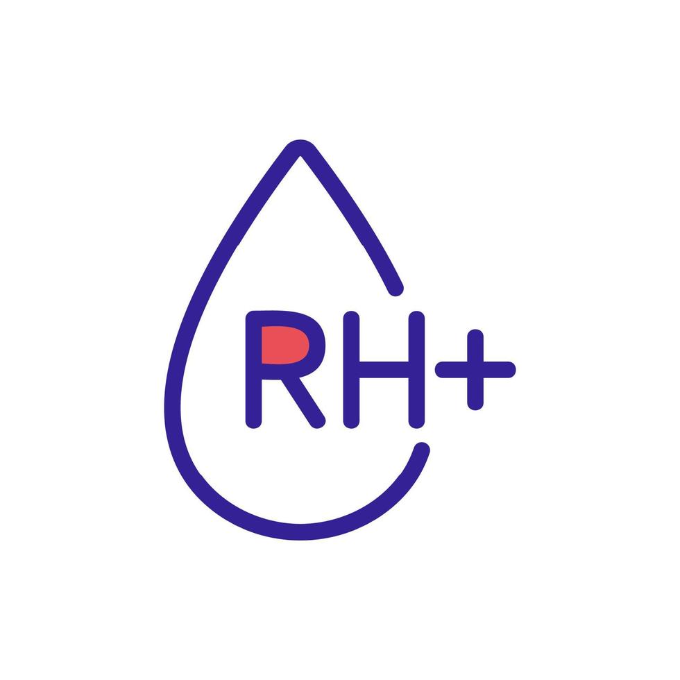 illustration vectorielle de l'icône du facteur rhésus positif vecteur