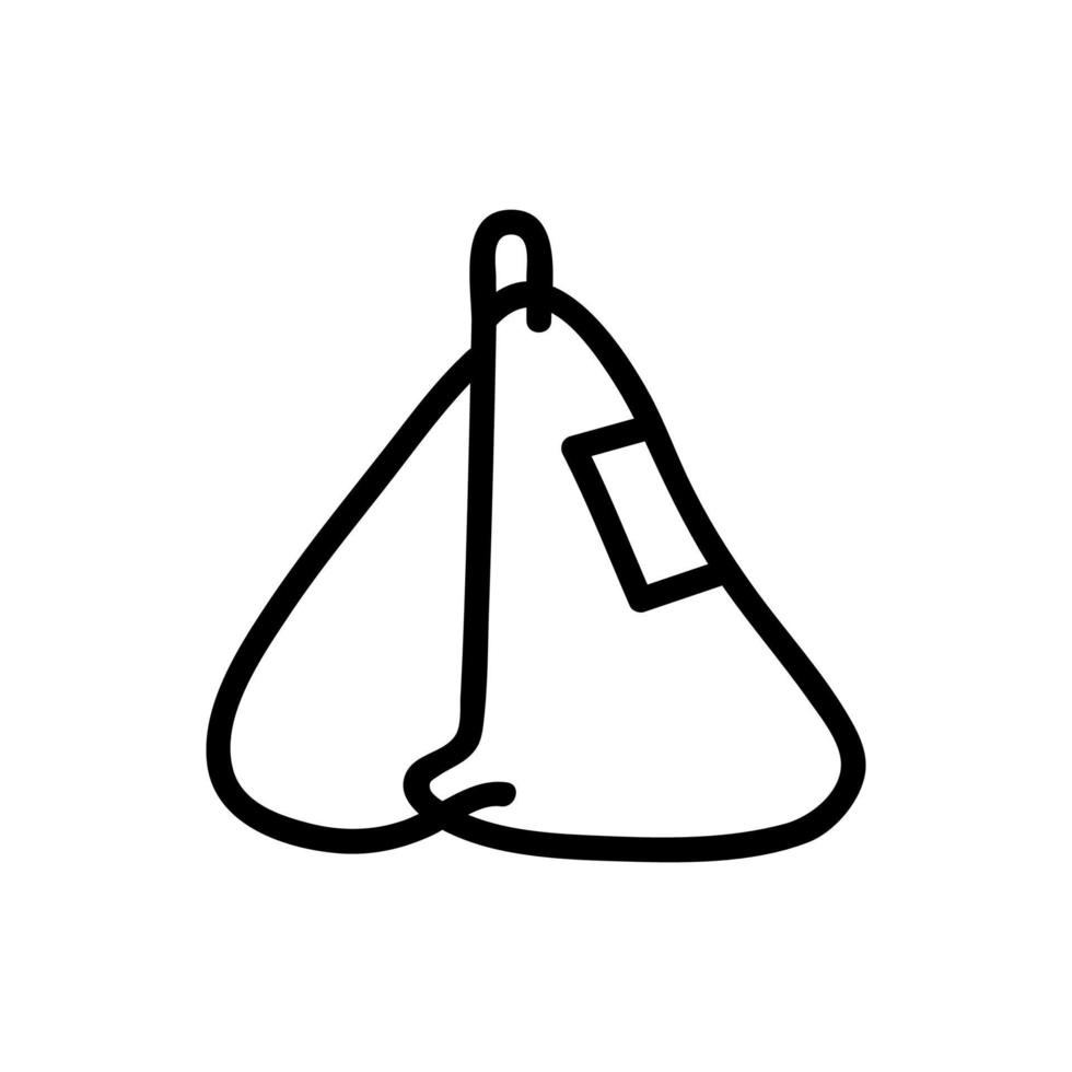 sac à dos baggy avec cordes et illustration vectorielle de l'icône de vue latérale de poche vecteur