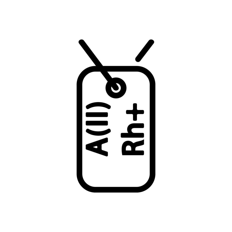 illustration vectorielle de l'icône de l'insigne du donneur de facteur rh vecteur