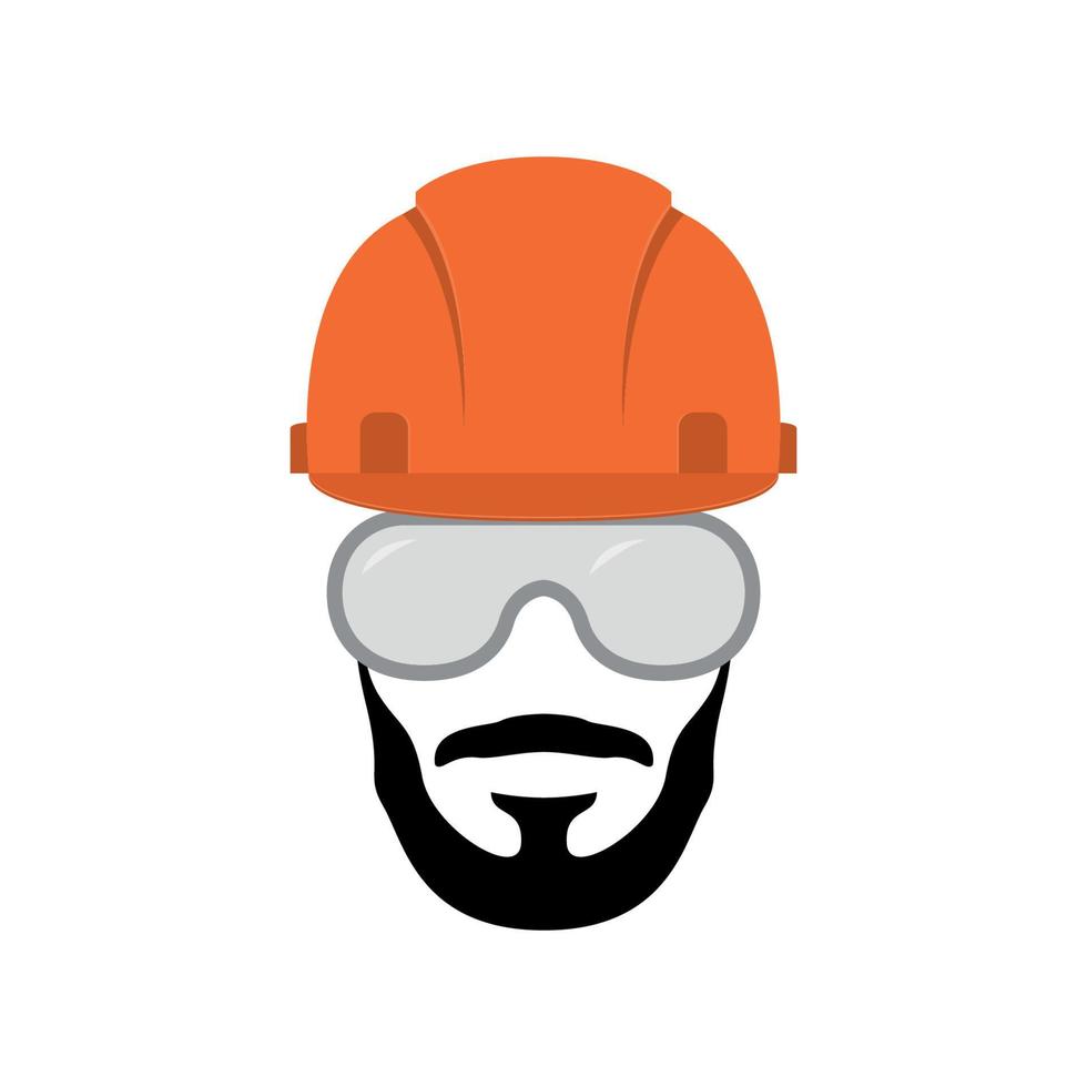 emblème de constructeur de vecteur. icône de l'industrie, du service ou de la réparation. vecteur