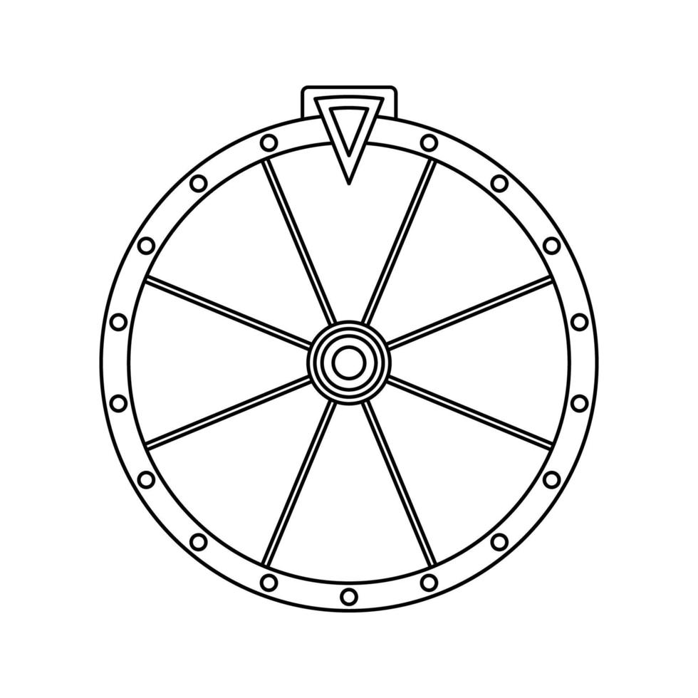 coloriage avec roue de fortune pour les enfants vecteur