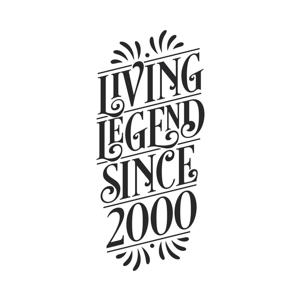 2000 anniversaire de la légende, légende vivante depuis 2000 vecteur