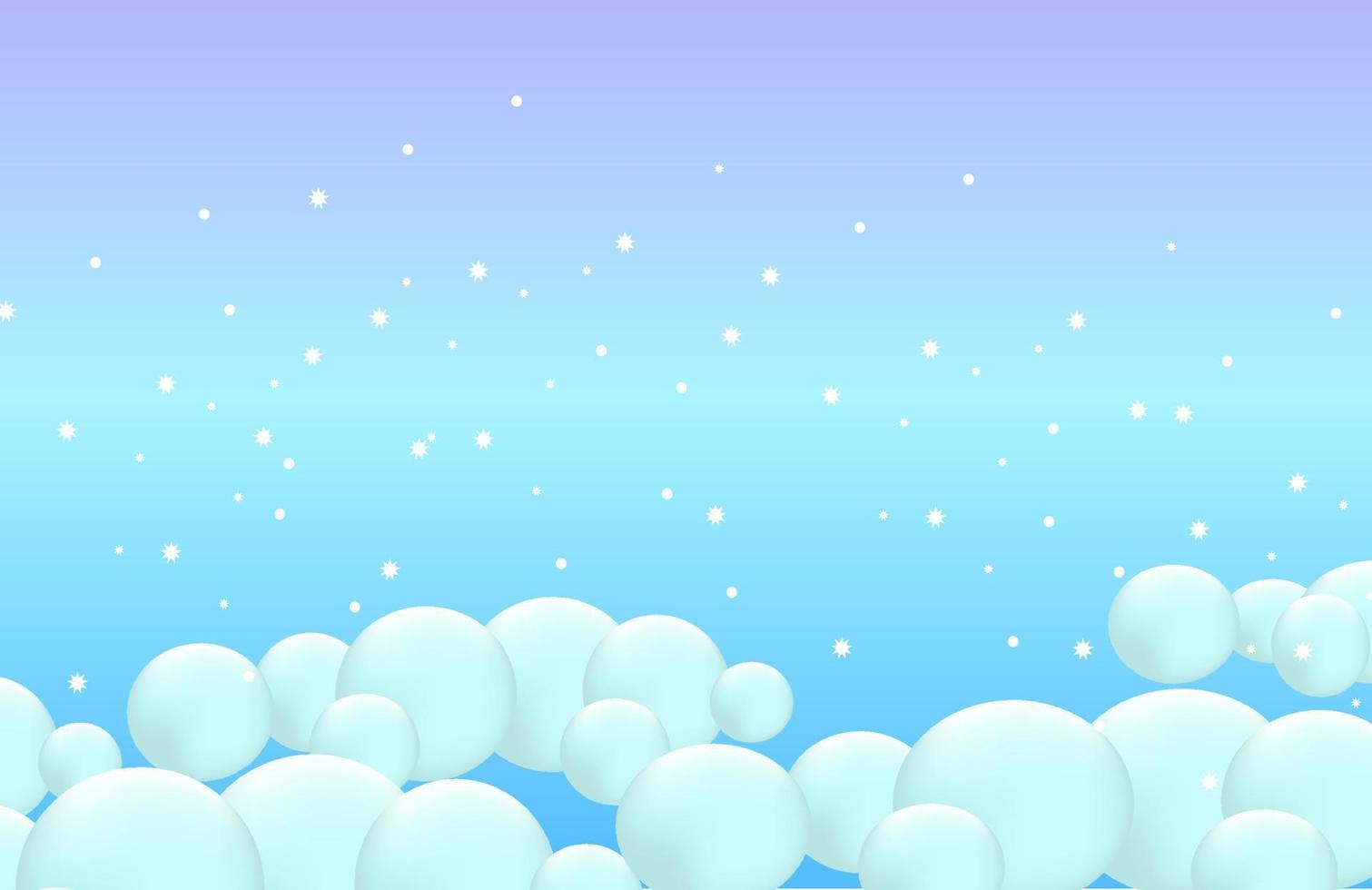 plastique nuage. rendu 3d réaliste des nuages d'hiver. illustration vectorielle vecteur