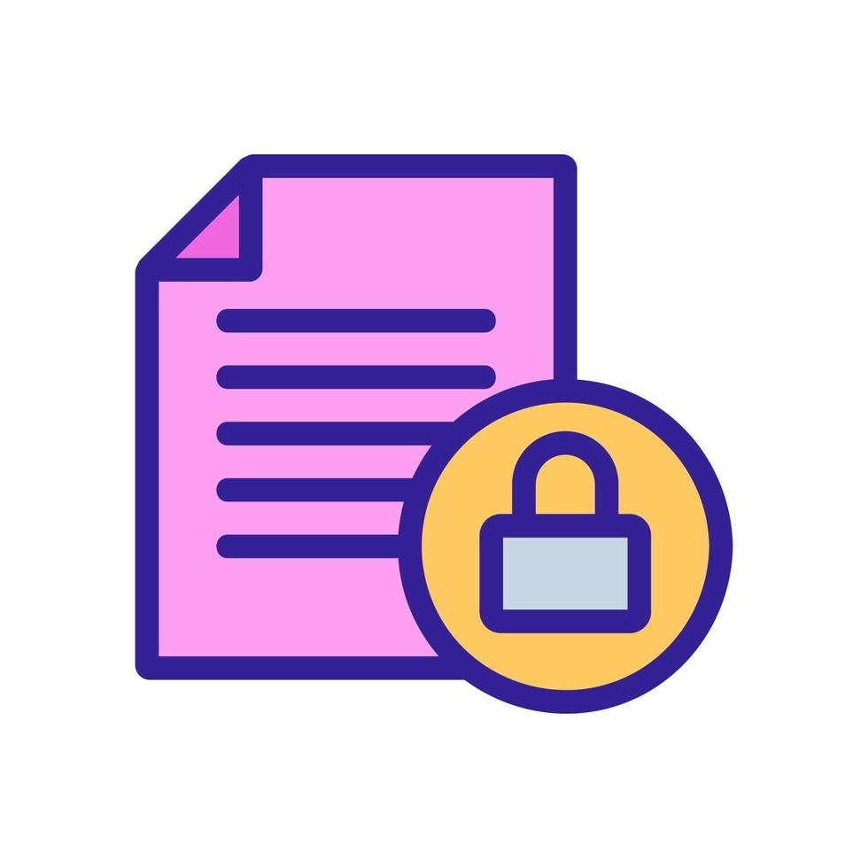 fichier d'icônes vectorielles protégées. illustration de symbole de contour isolé vecteur