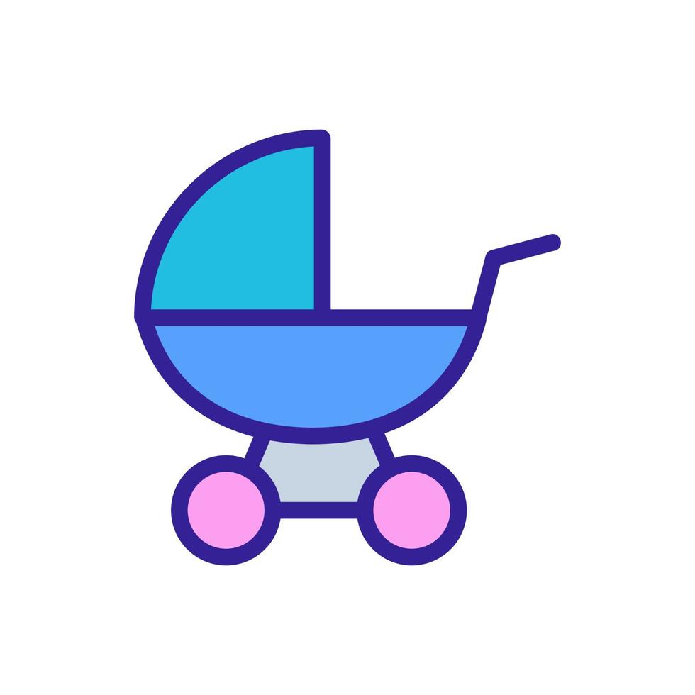 illustration de contour vectoriel icône jouet lit bébé