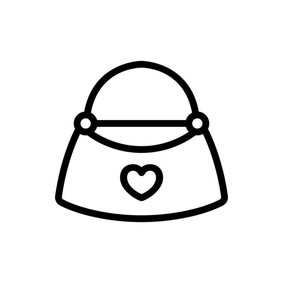 sac à main, jouet, icône, vecteur, contour, illustration vecteur