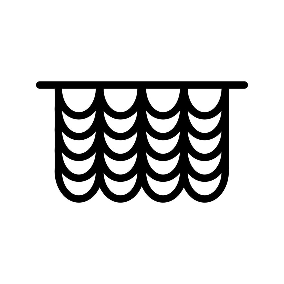 vecteur d'icône de rideau. illustration de symbole de contour isolé