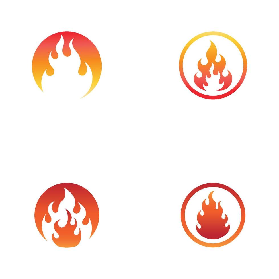 logo feu ou flamme, logo boule de feu et braises. en utilisant un concept de conception de vecteur. vecteur