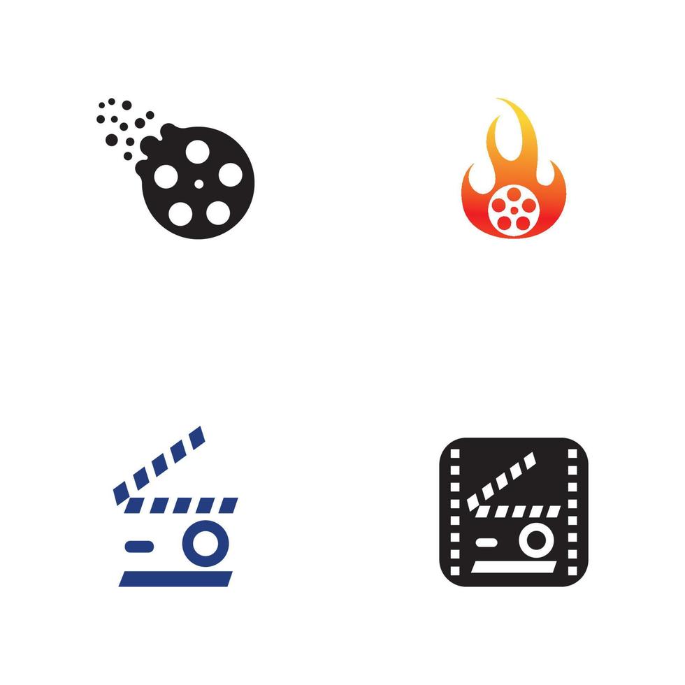 symbole de film abstrait et illustration d'images vecteur