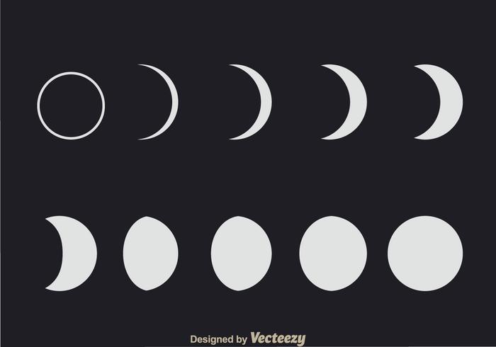 Phases lunaires vecteur