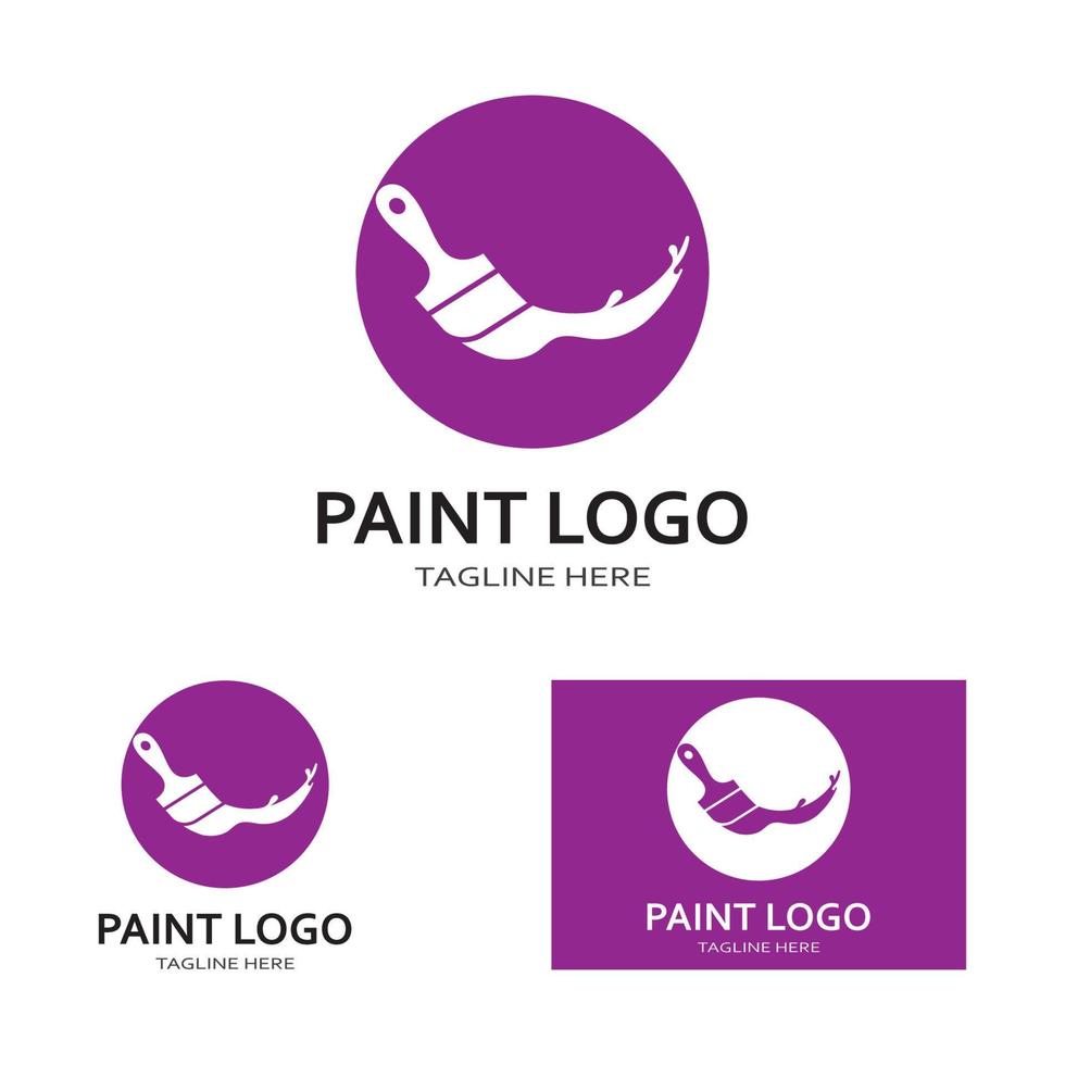 pinceau logo et symbole image vectorielle vecteur