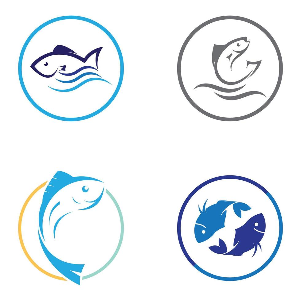 modèle de logo de poisson vecteur