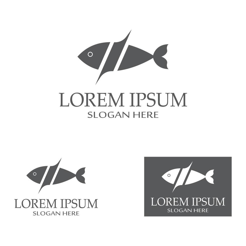 modèle de logo de poisson vecteur