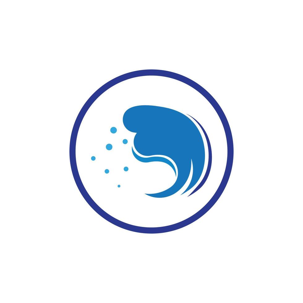 logo d'onde d'eau et logo d'onde de mer ou vagues d'eau de plage, avec concept de design vectoriel. vecteur