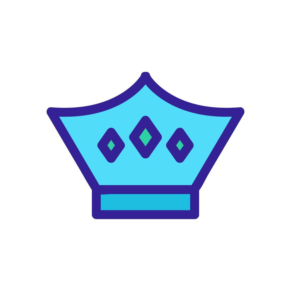 vecteur d'icône de couronne princière. illustration de symbole de contour isolé