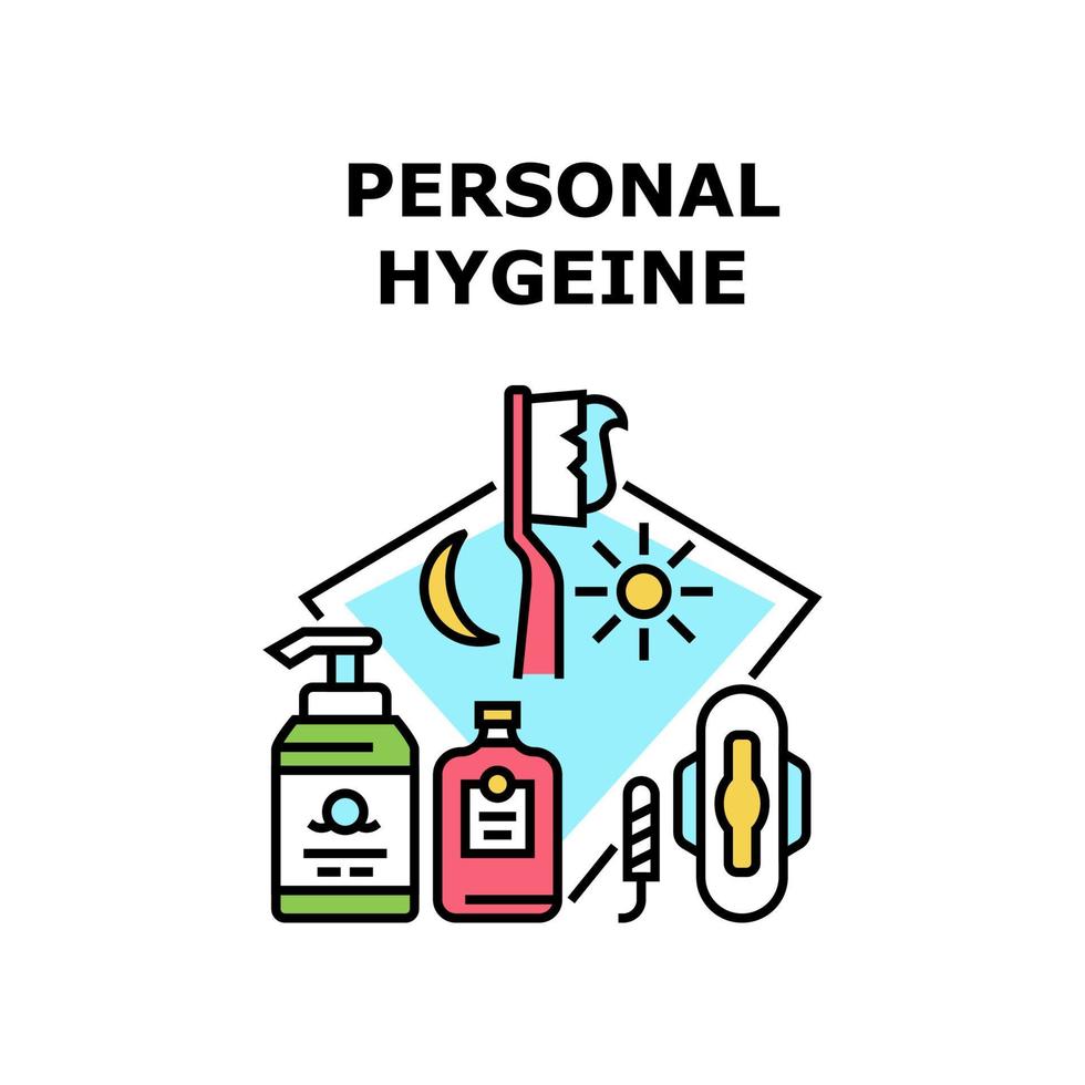 illustration de couleur de concept de vecteur d'hygiène personnelle