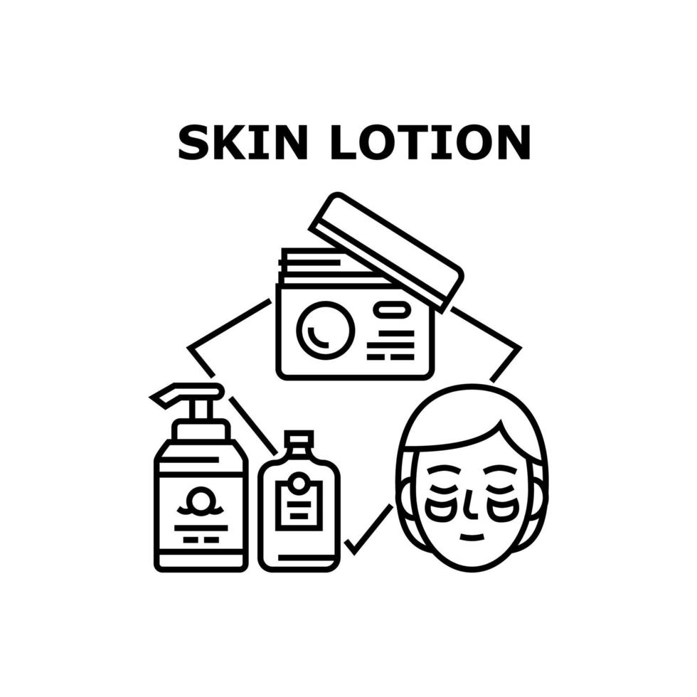 illustration noire de concept de vecteur de lotion pour la peau