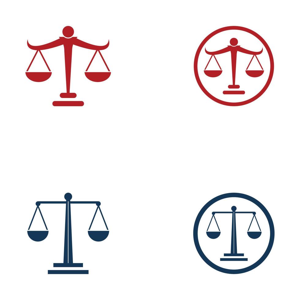 conception de modèle de logo de loi de justice vecteur illsutration