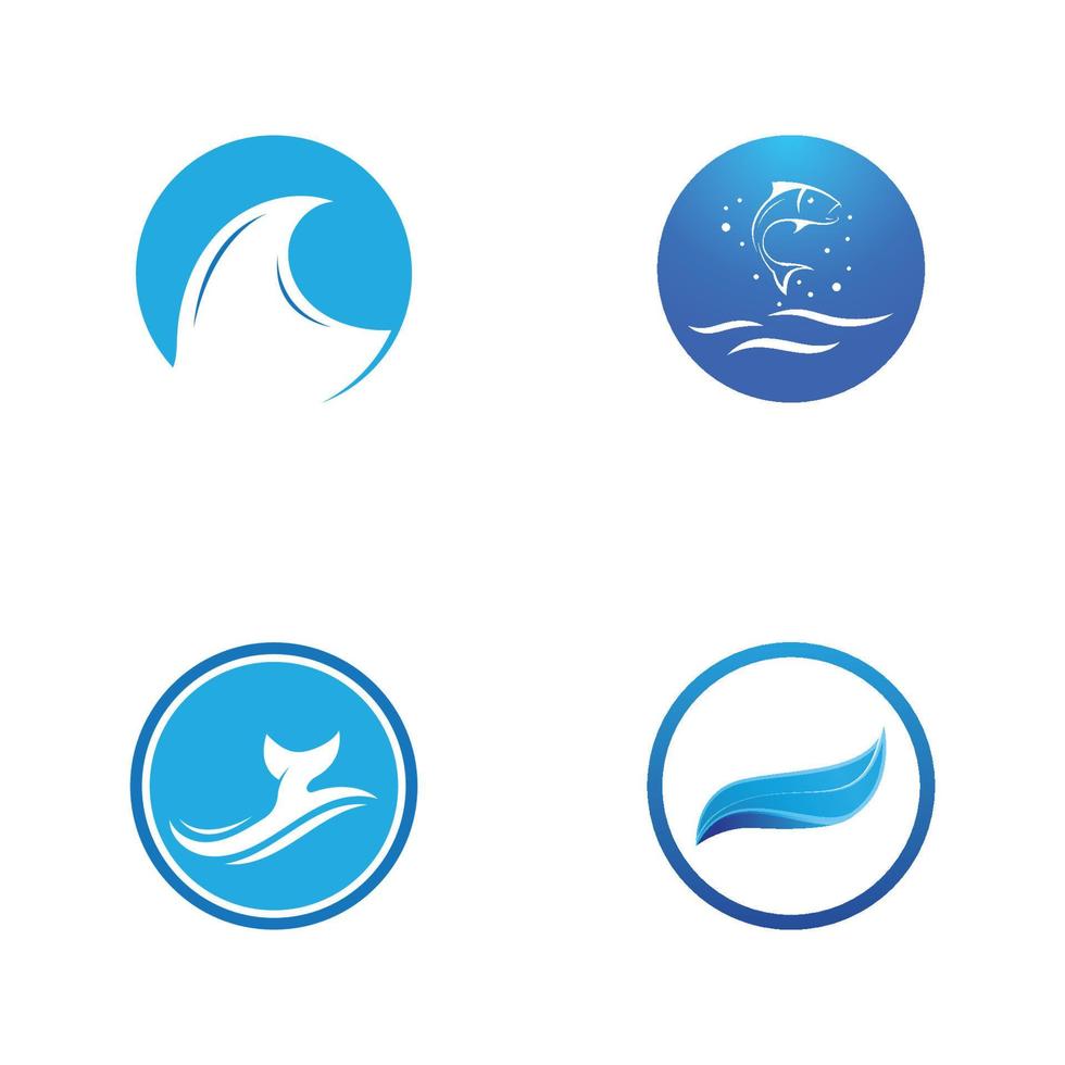 logo d'onde d'eau et logo d'onde de mer ou vagues d'eau de plage, avec concept de design vectoriel. vecteur