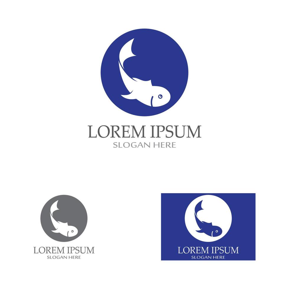 modèle de logo de poisson vecteur