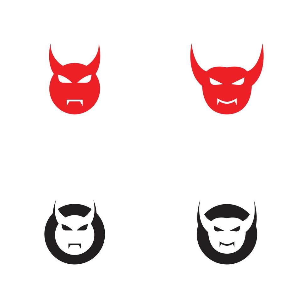 logo du diable avec des ailes et des cornes en utilisant le concept de conception de vecteur. vecteur