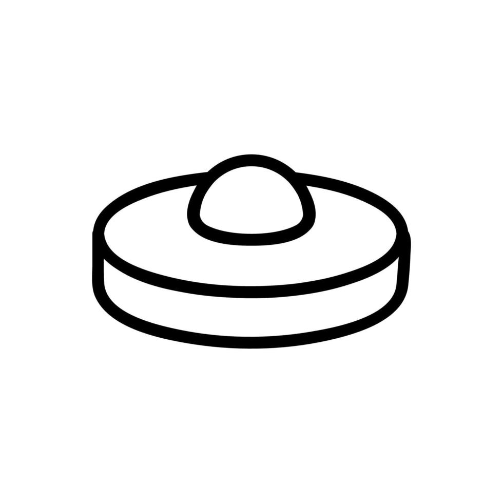 vecteur d'icône de cookie. illustration de symbole de contour isolé