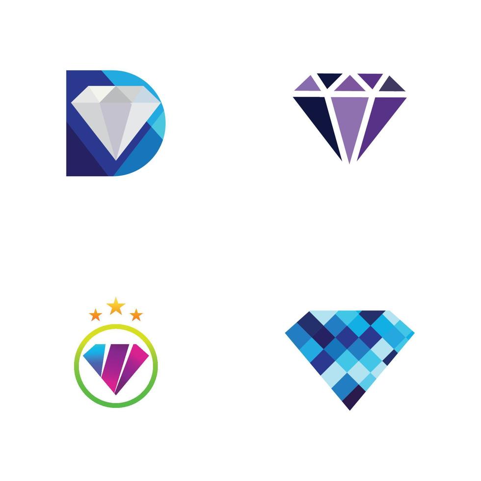 modèle de logo de diamant vecteur