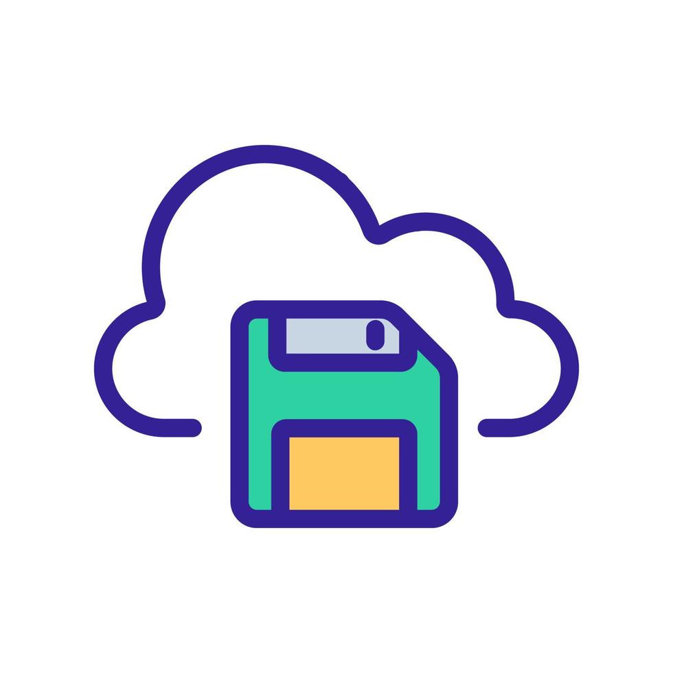 vecteur d'icône de stockage en nuage. illustration de symbole de contour isolé