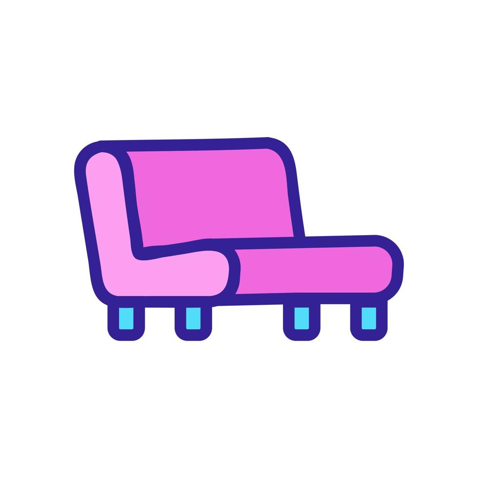 vecteur d'icône de canapé confortable. illustration de symbole de contour isolé