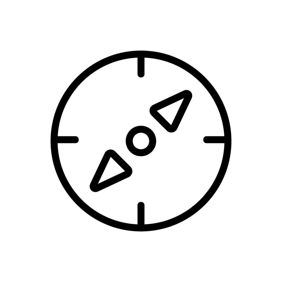 vecteur d'icône touristique boussole. illustration de symbole de contour isolé