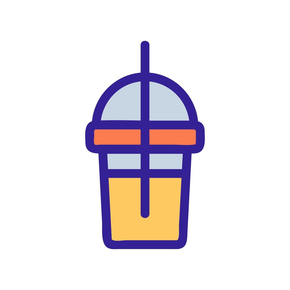 vecteur d'icône de milkshake. illustration de symbole de contour isolé