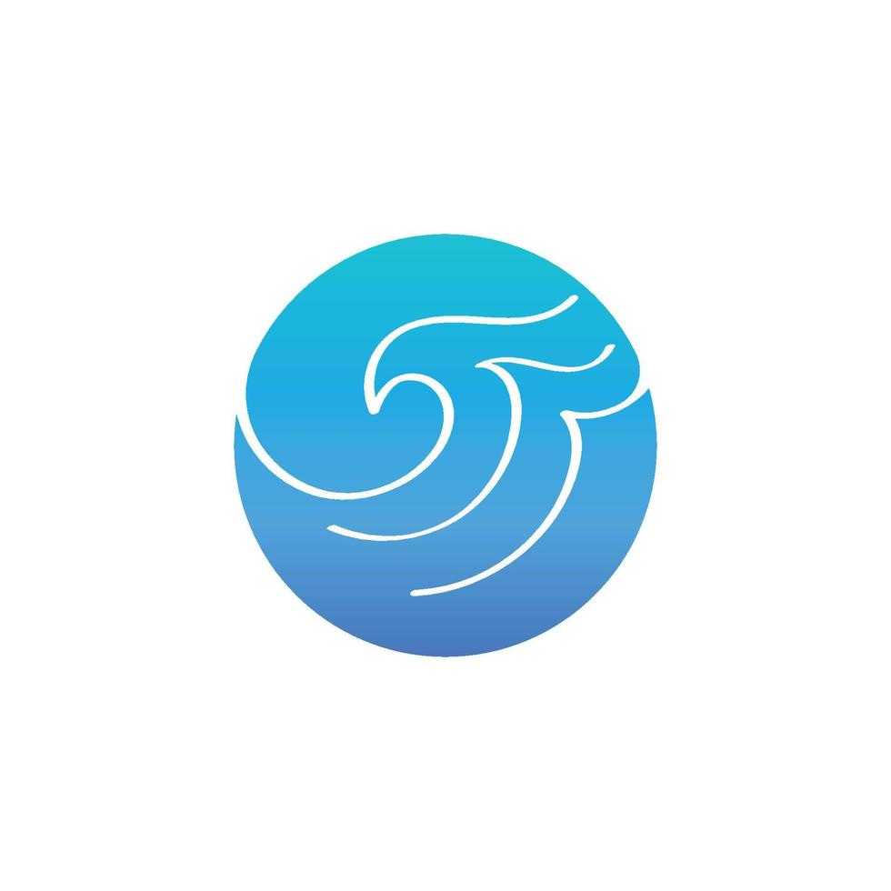 logo d'onde d'eau et logo d'onde de mer ou vagues d'eau de plage, avec concept de design vectoriel. vecteur