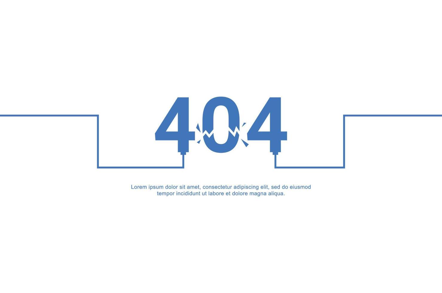 page introuvable 404 bannière de conception pour les médias numériques vecteur