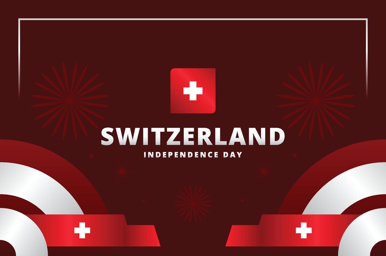 fond de conception de la fête de l'indépendance de la suisse pour le moment international vecteur