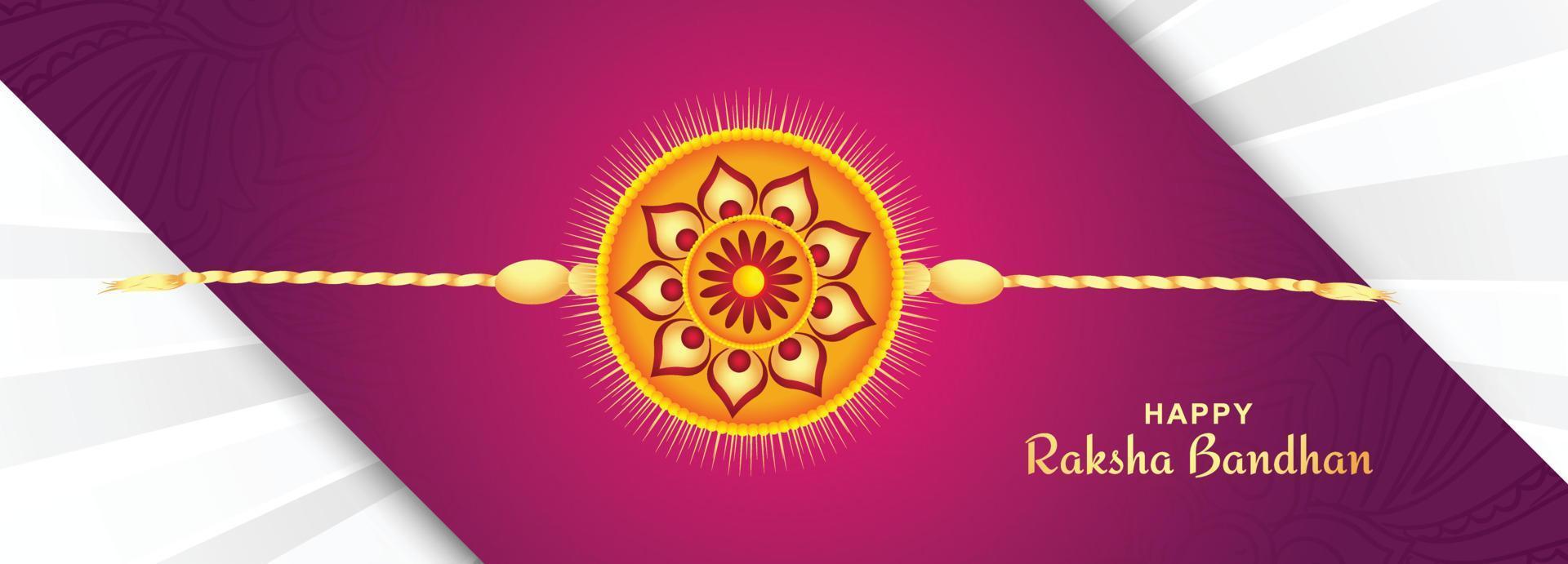 conception de bannière de carte joyeux festival raksha bandhan vecteur