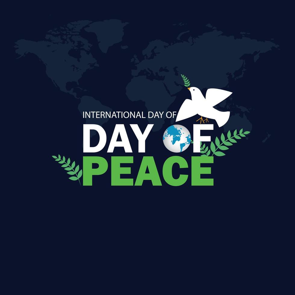 journée internationale de la paix. 21 septembre.journée mondiale de la paix. concept de design pour carte de voeux, impression, affiche. illustration vectorielle. vecteur